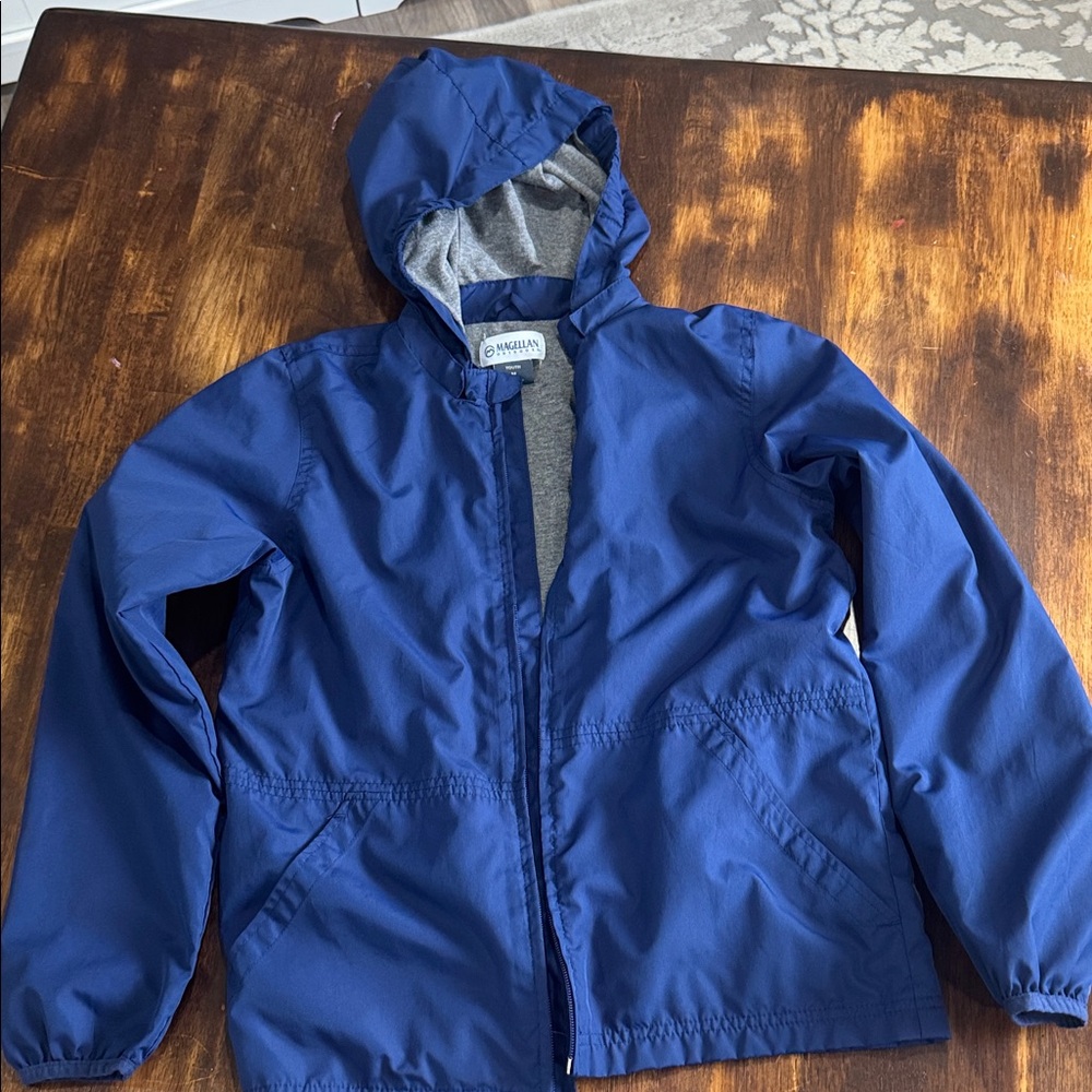 Magenta Kids Navy Hooded Raincoat